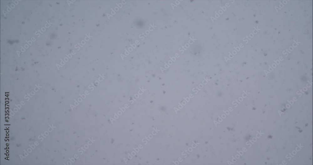 Slow Motion Cloudy Sky And Falling Snowflakes. Close up. Slow Motion Cloudy Sky And Falling Snowflakes. Close up.