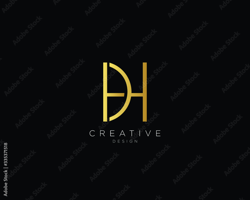 Dh logo vector template image_picture free download 450090992_lovepik.com