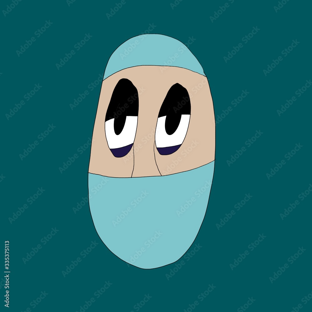 Illustration showing a tired and sleepy medical worker. Ideal concept of tired doctor or nurse working overtime. Illustration showing a tired and sleepy medical worker. Ideal concept of tired doctor or nurse working overtime.
