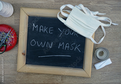 Make your own mask written