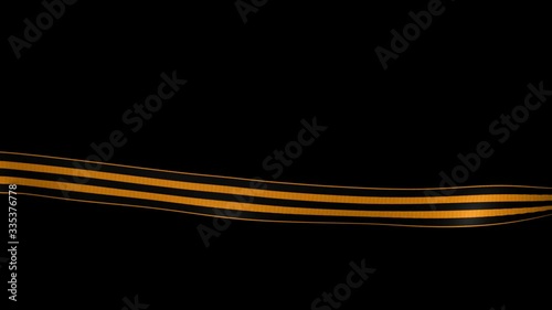 Ribbon of Saint George loop animation Alpha channel photo