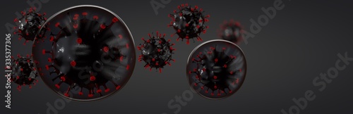 research virus isolated 3d concept banner photo