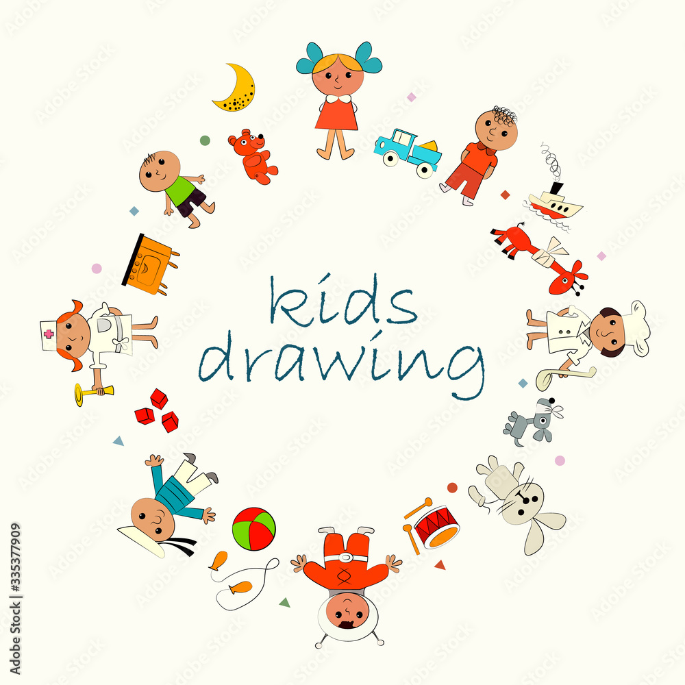 Fototapeta premium Children's drawings