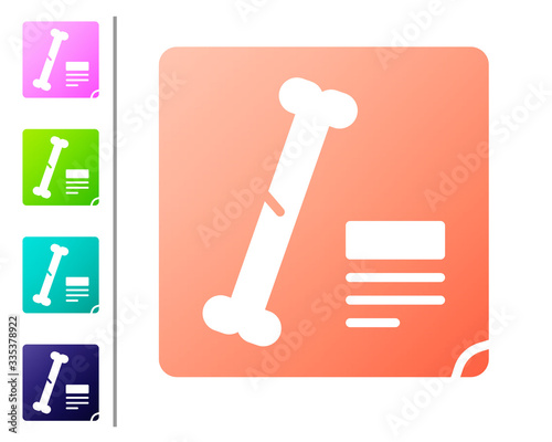Coral X-ray shots icon isolated on white background. Set color icons. Vector Illustration