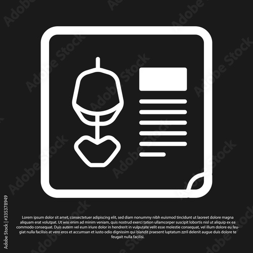 Black X-ray shots icon isolated on black background. Vector Illustration
