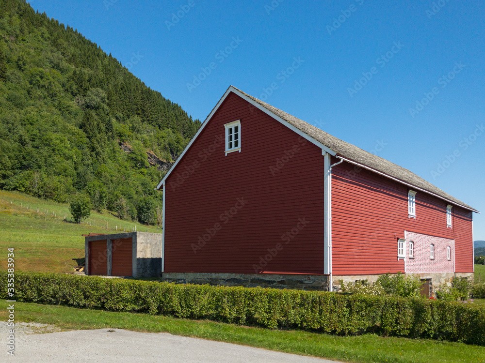 Farmland  in Flam, Norway