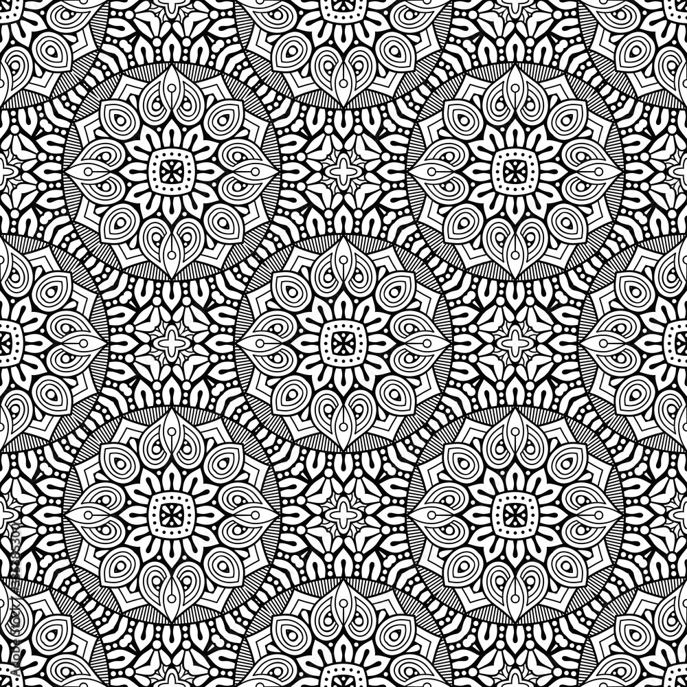 Fototapeta premium Seamless pattern. Vintage decorative elements