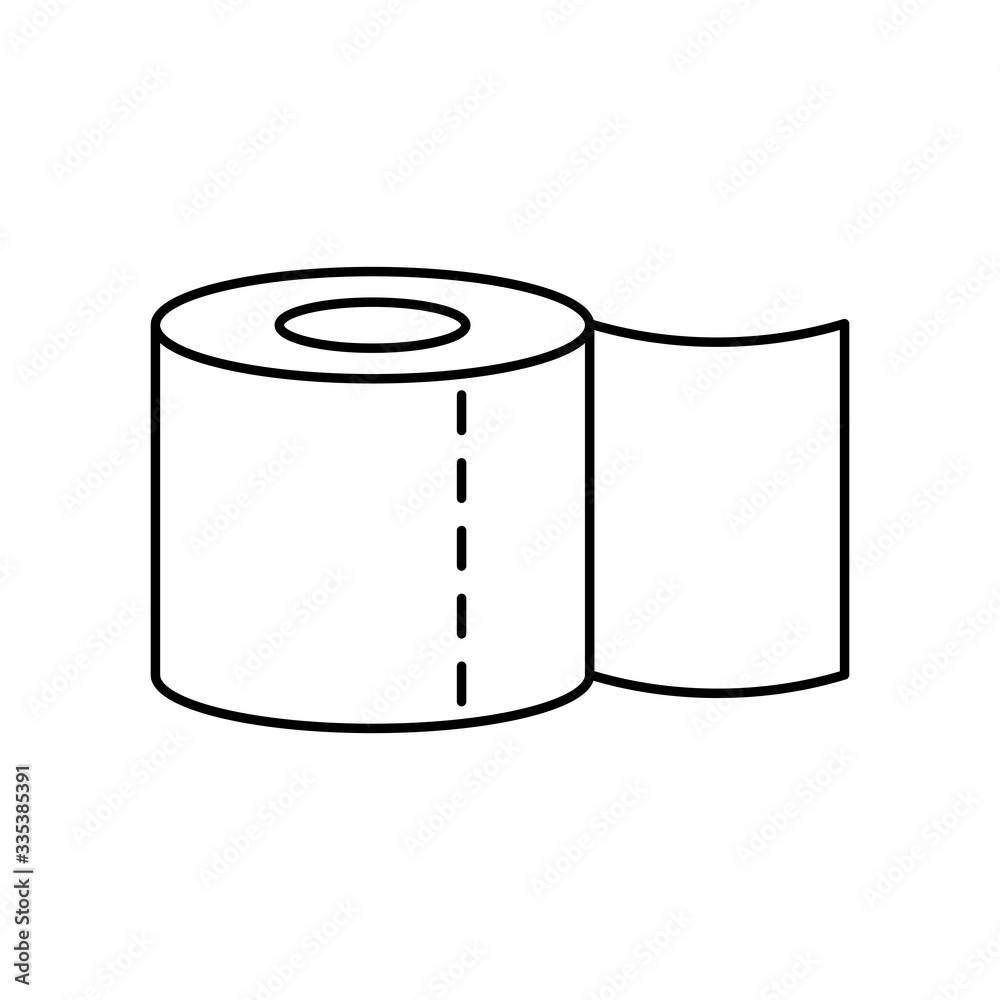 Toilet paper roll vector illustration. Vector icon. Toilet paper roll vector illustration. Vector icon.