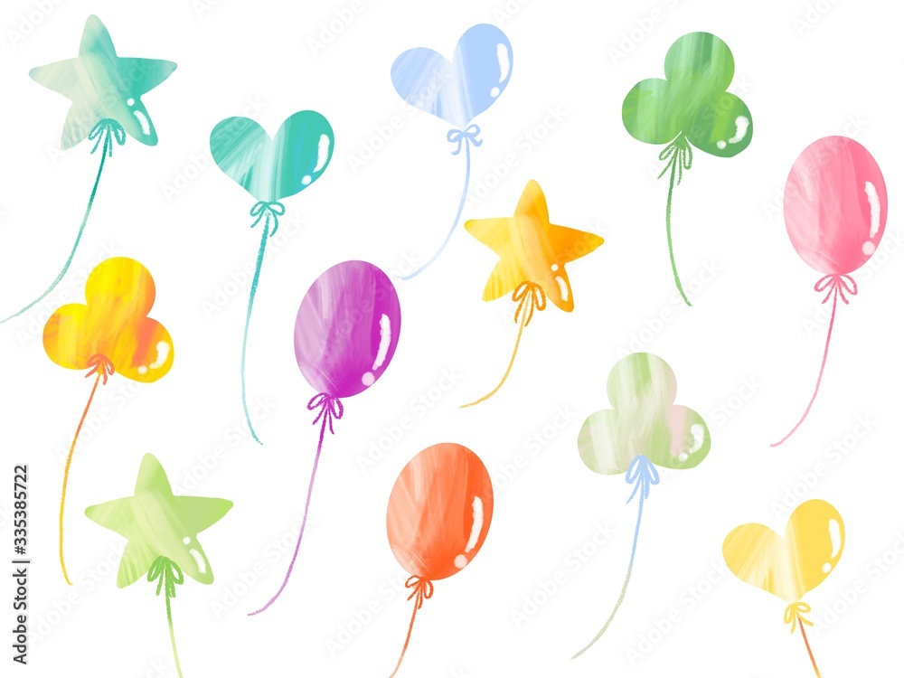Illustration of colorful balloons 1