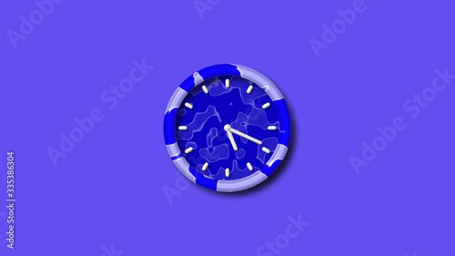 Amazing blue army design 3d clock icon,wall clock icon,clock icon