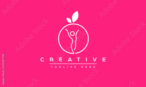Body Weight Loss Logo Design. Gym, fitness, healthy, dance icon and symbol vector.