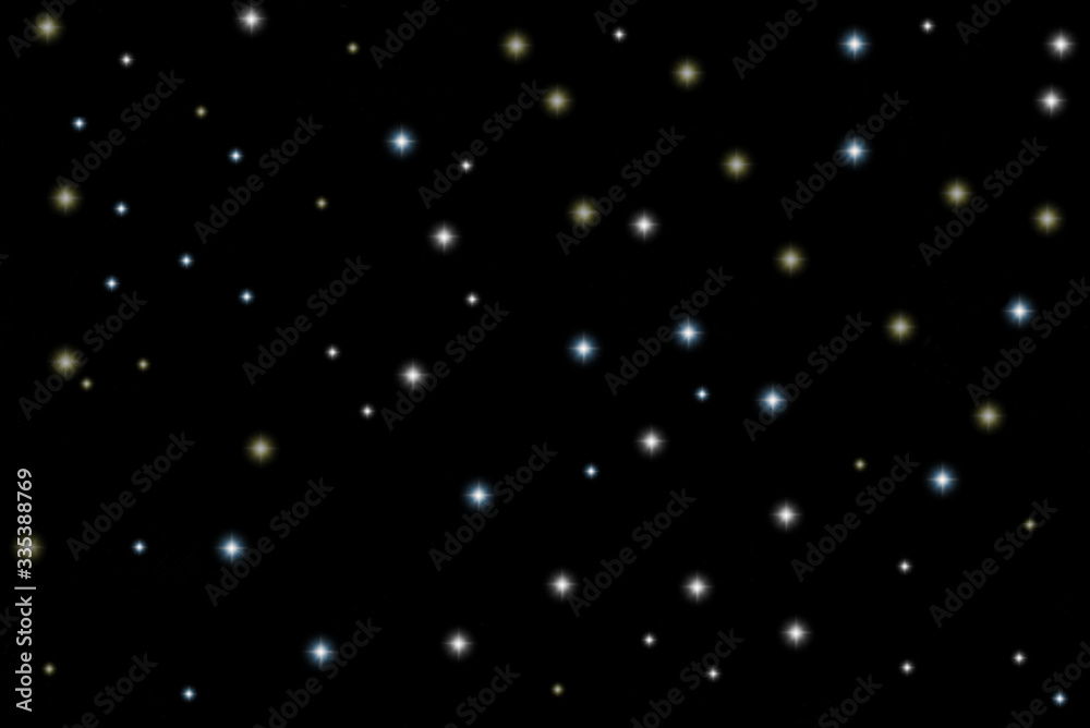 abstract black background with stars