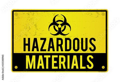 Hazardous Materials Warning Sign Illustration
