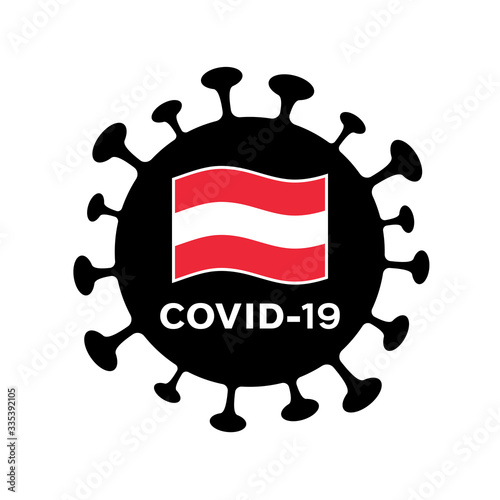 COVID-19 coronavirus and Austria flag