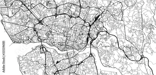 Urban vector city map of Porto, Portugal