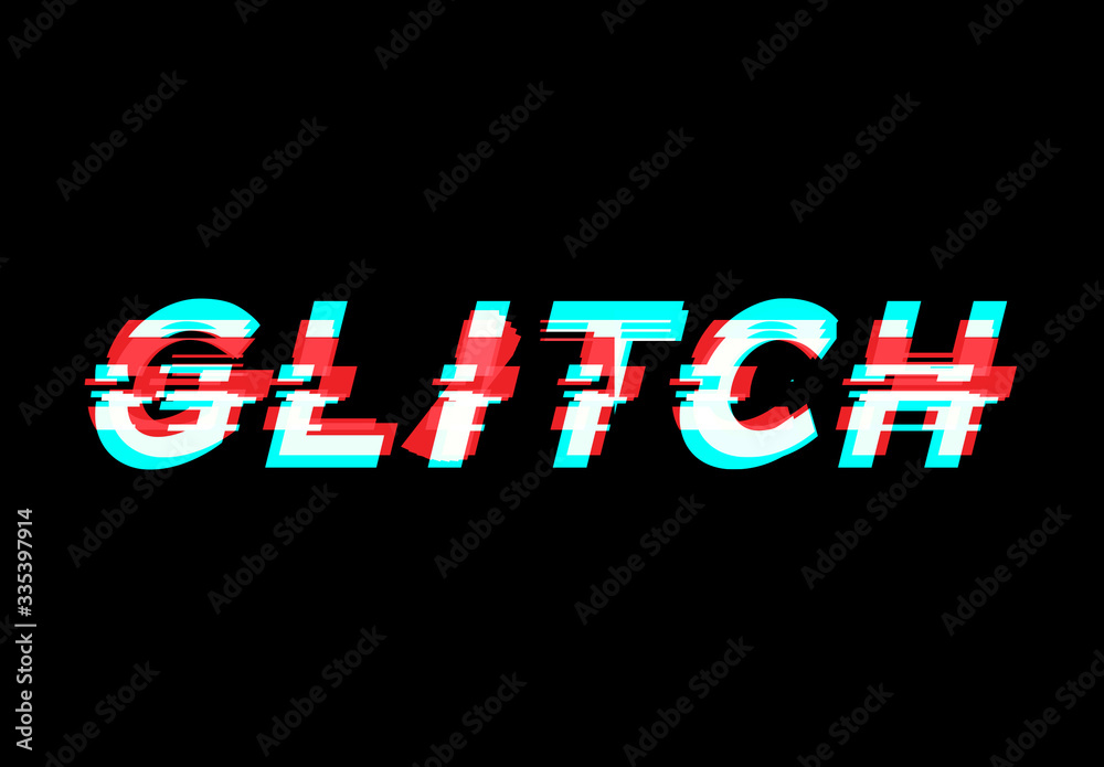 Glitch Text Effect Stock Template