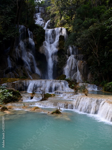 Fototapeta Naklejka Na Ścianę i Meble -  Kuang Si waterfalls in Luang Prabang Laos
