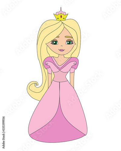 cute little princess - doodle illustration