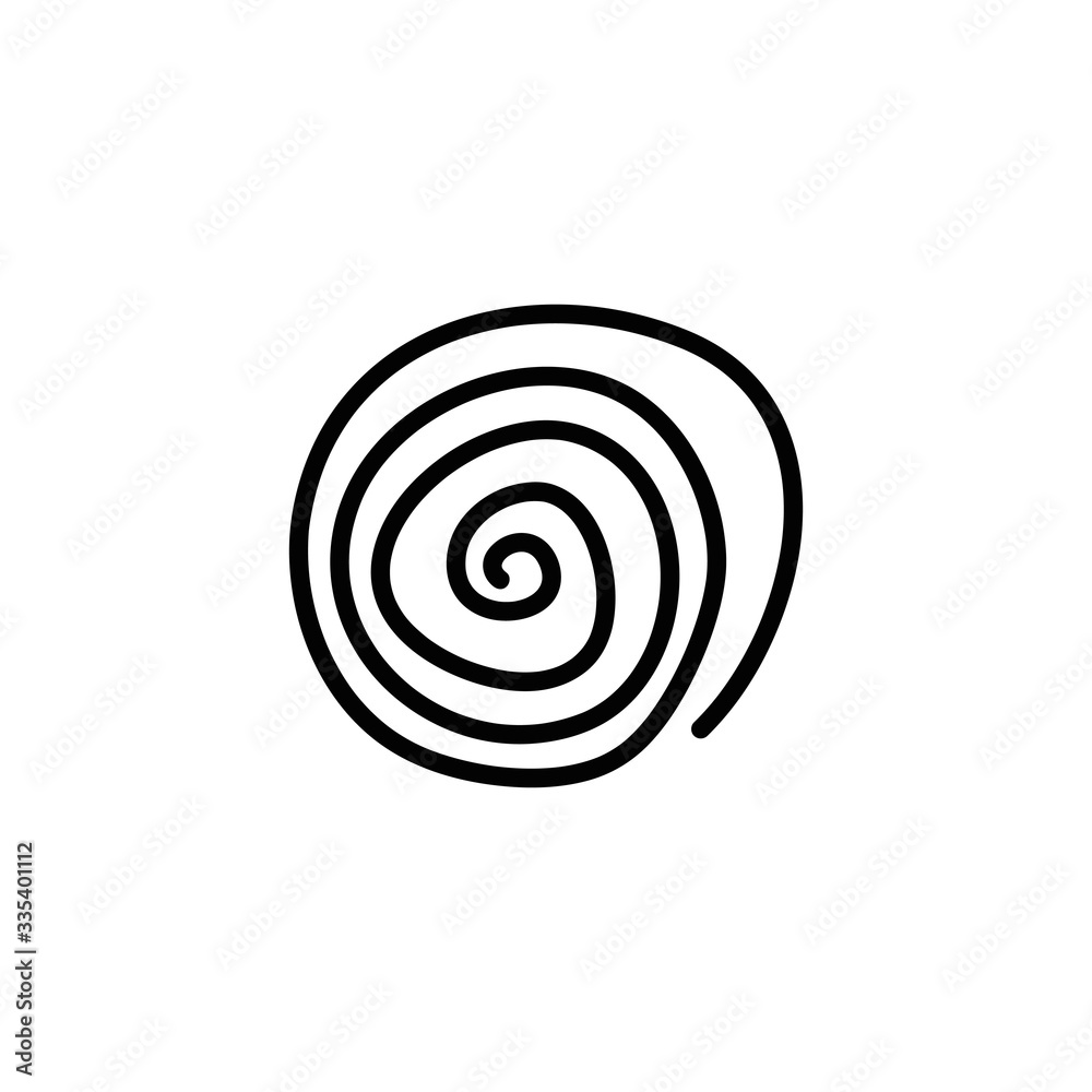 swirl sketch doodle icon, vector illustration
