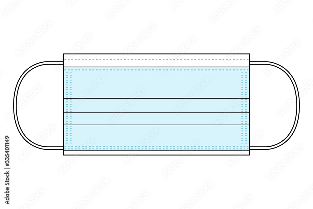 Obraz premium Medical mask. Isolated on white background. Vector illustration.
