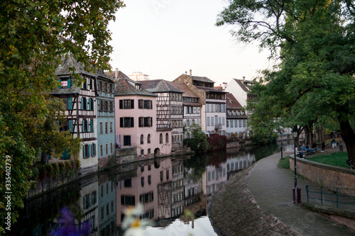 Wonderful houses in the French city trasbourg