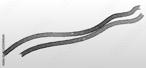 Tire tracks, vector illustration, grunge.
