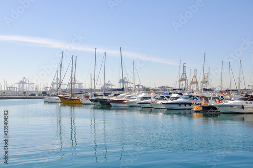 Boat at the dock of the port