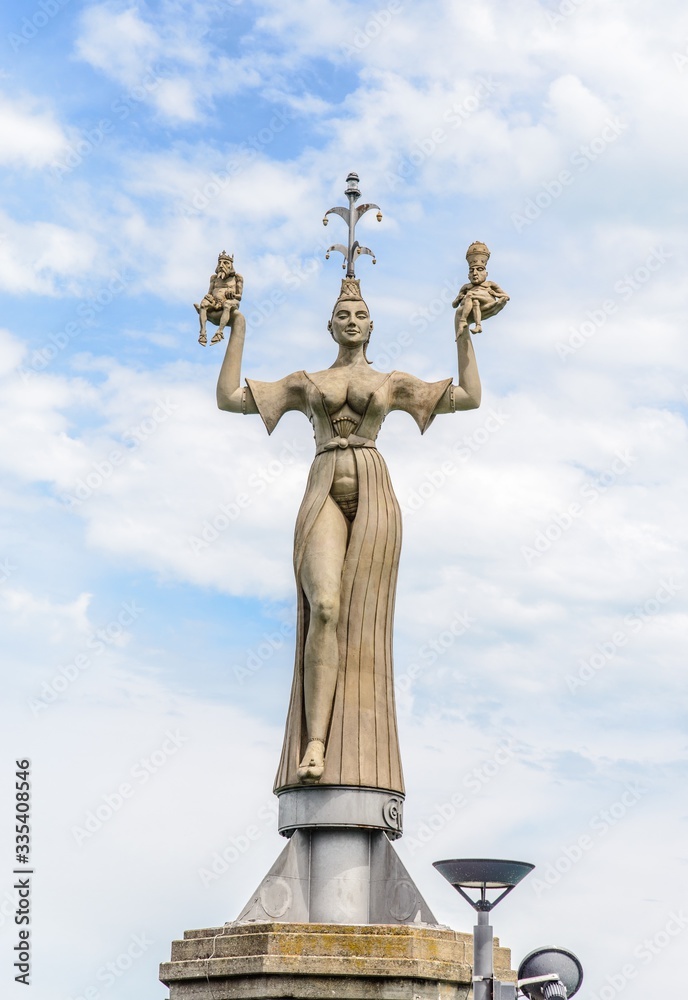 Imperia statue in port of Konstanz on Bodensee - Lake Constance. Germany