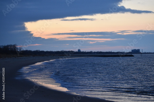 Sunset over beach