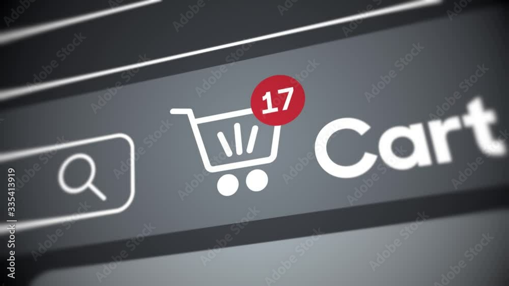 Online shopping, close-up on conceptual web store page.