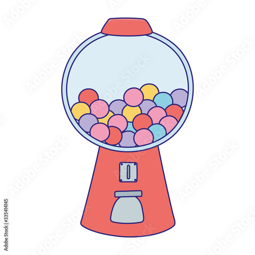 gumball dispenser sweet candy confectionery isolated icon