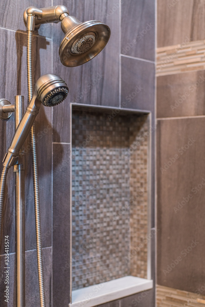 Obraz premium Shower head in shower