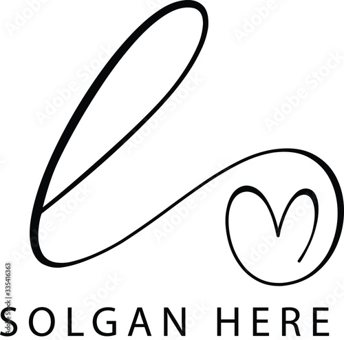 A letter l handwriting logo vector