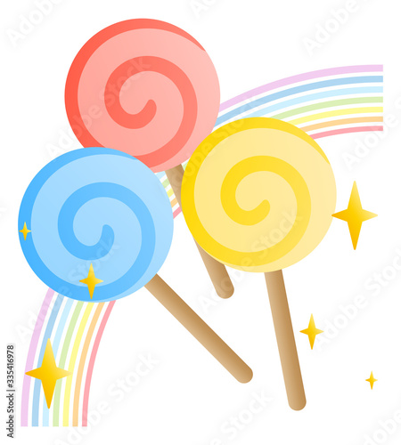 渦巻柄のキャンディ