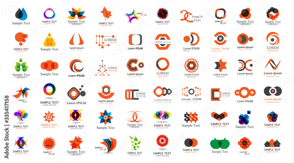 Abstract Logo And Icon Set. Elements Collection Isolated On White - Vector. Flat Icons For Business Template Logo, Square Elements, Website, Business Symbol And Circle Elements. Abstract Medical Logo Abstract Logo And Icon Set. Elements Collection Isolated On White - Vector. Flat Icons For Business Template Logo, Square Elements, Website, Business Symbol And Circle Elements. Abstract Medical Logo