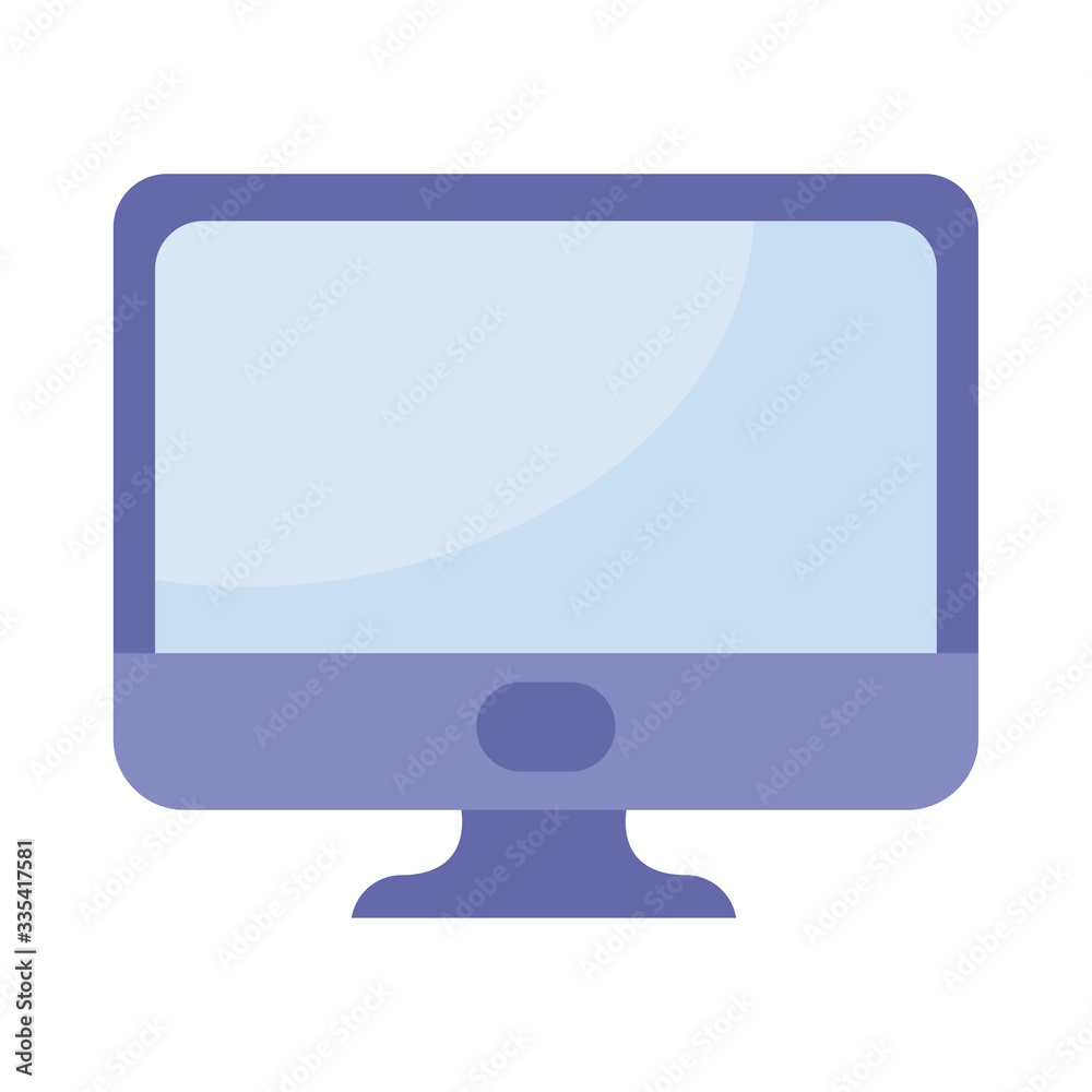 desktop computer screen on white background desktop computer screen on white background