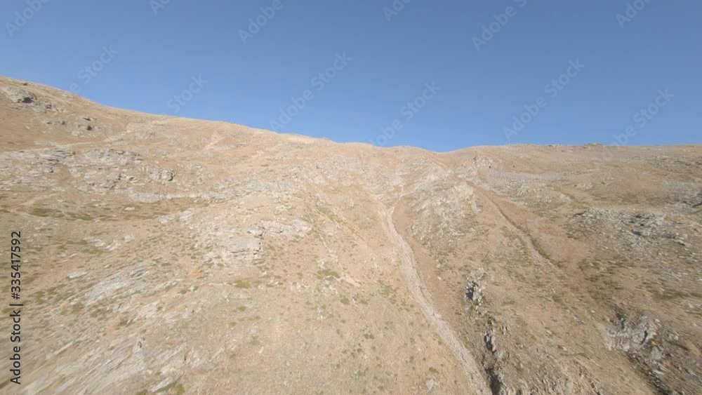 Alps, aerial view, Drone FPV, Color flat