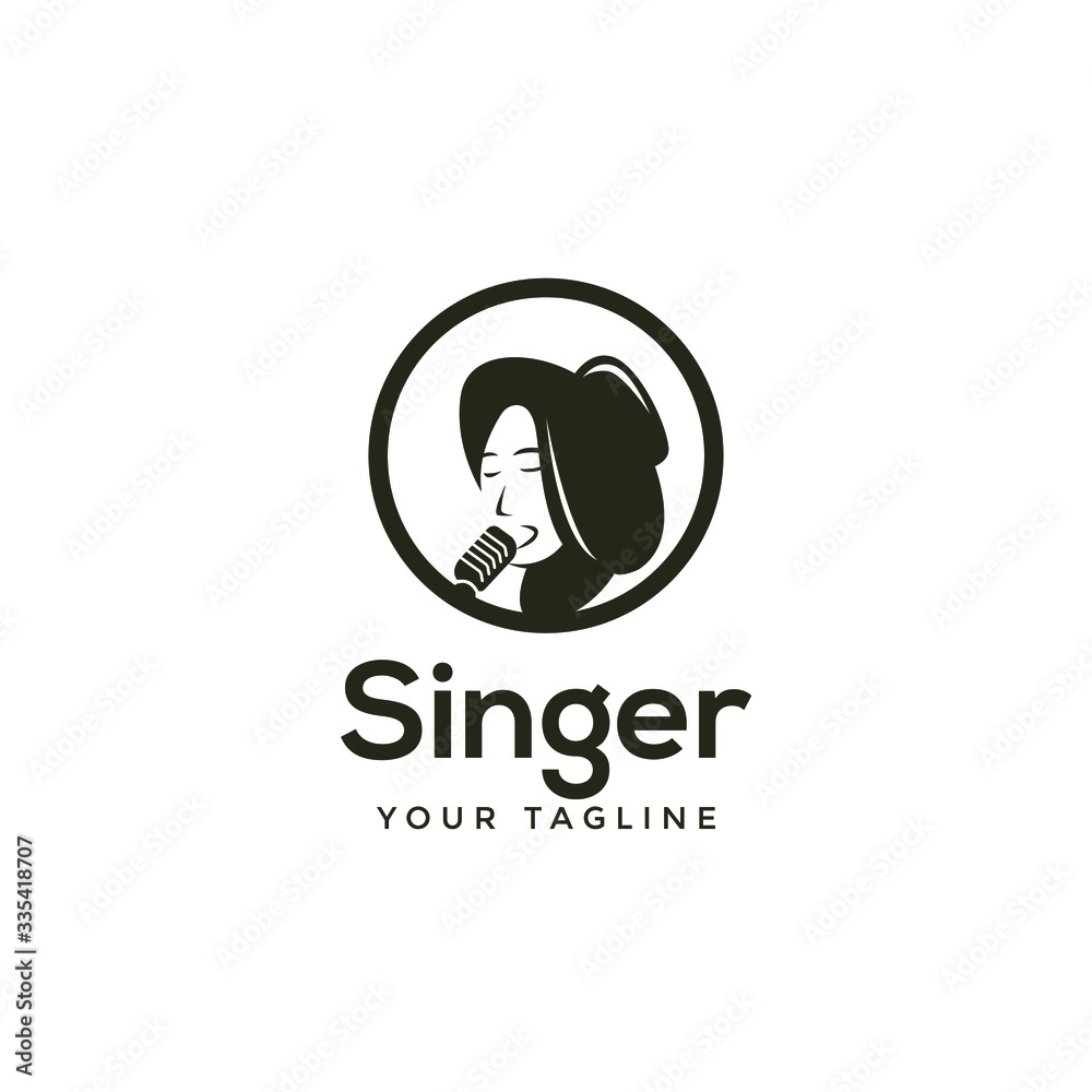 awesome modern singer or choir logo template