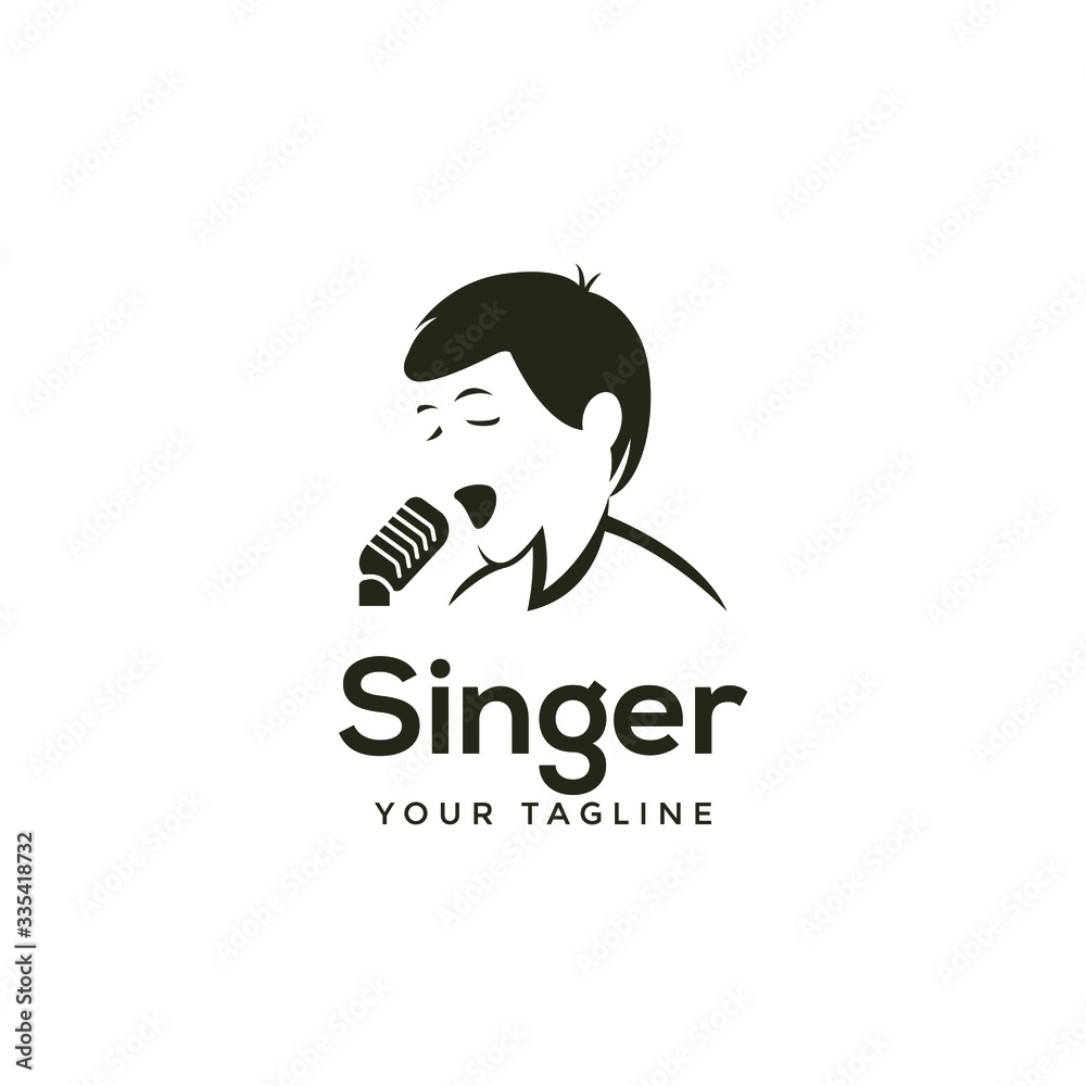 awesome modern singer or choir logo template awesome modern singer or choir logo template
