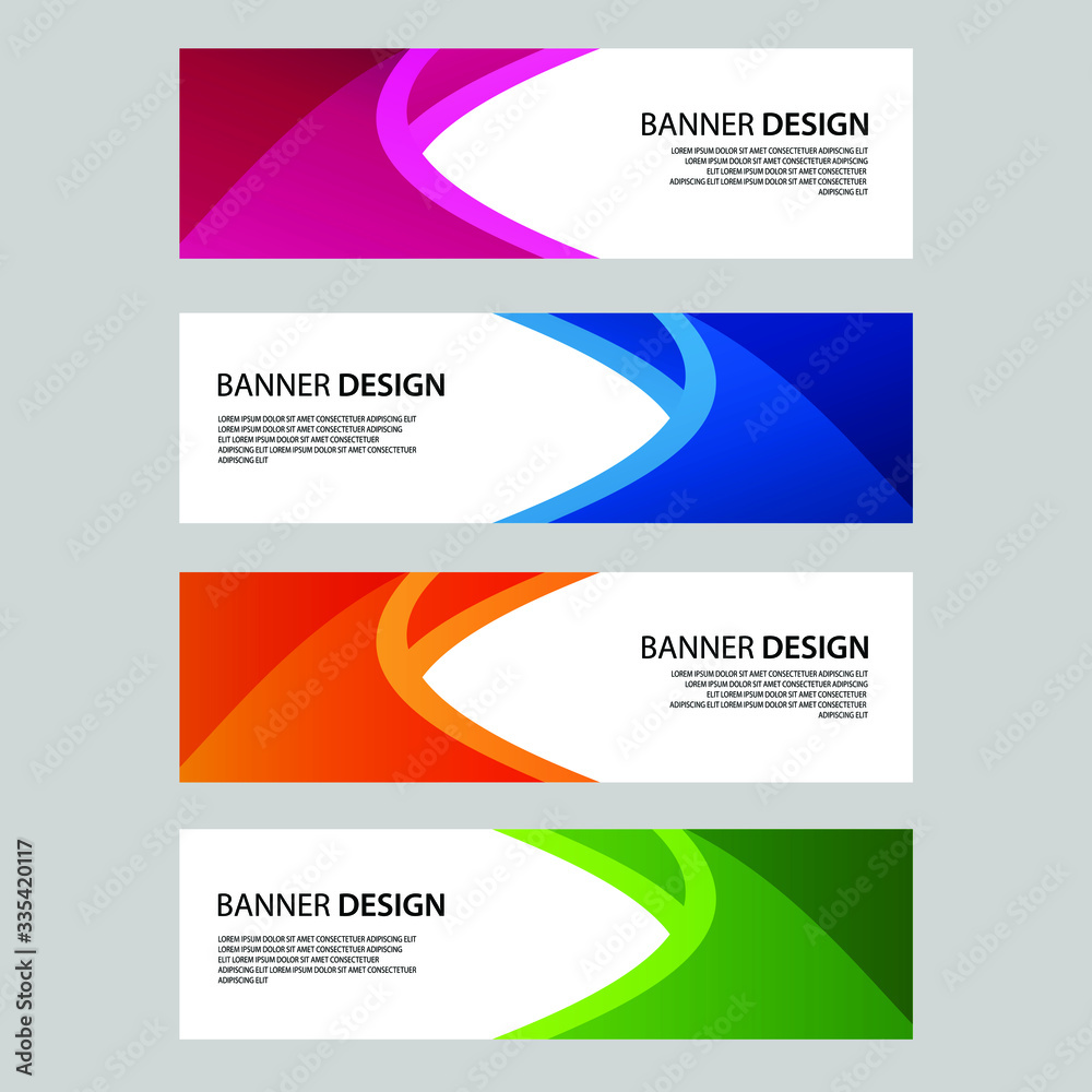 Fototapeta premium Vector Abstract banner web template 