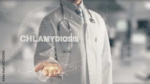 Chlamydiosis Doctor holding in hand photo
