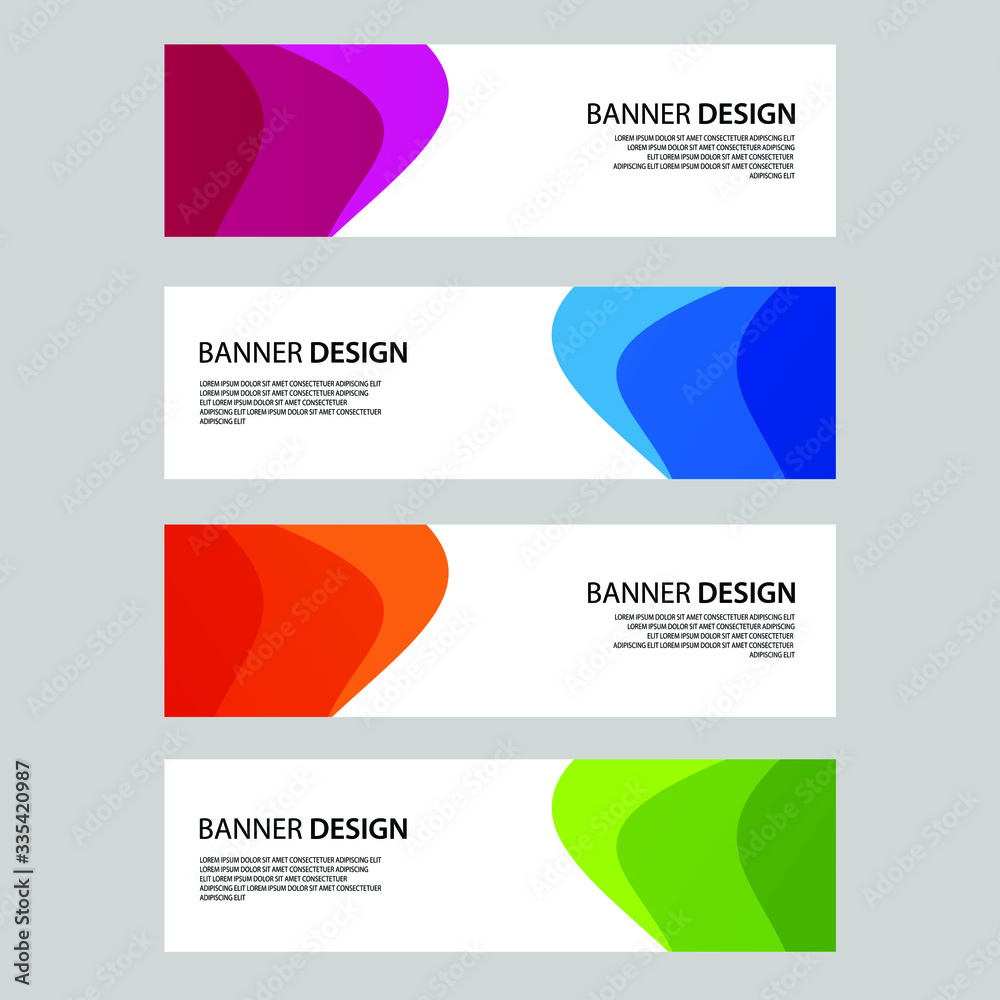 Fototapeta premium Vector Abstract banner web template 