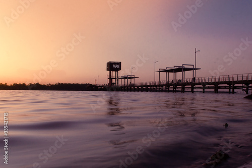 River Sky Water Sunset Dock