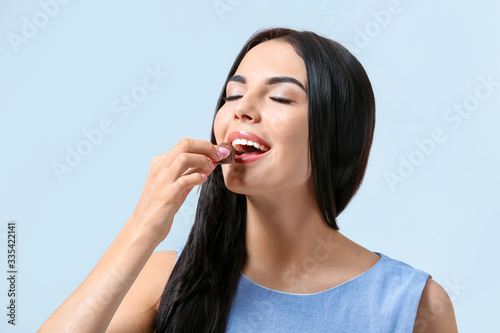 Beautiful young woman with ...