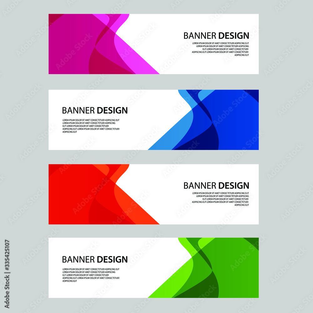 Naklejka premium Vector Abstract banner web template