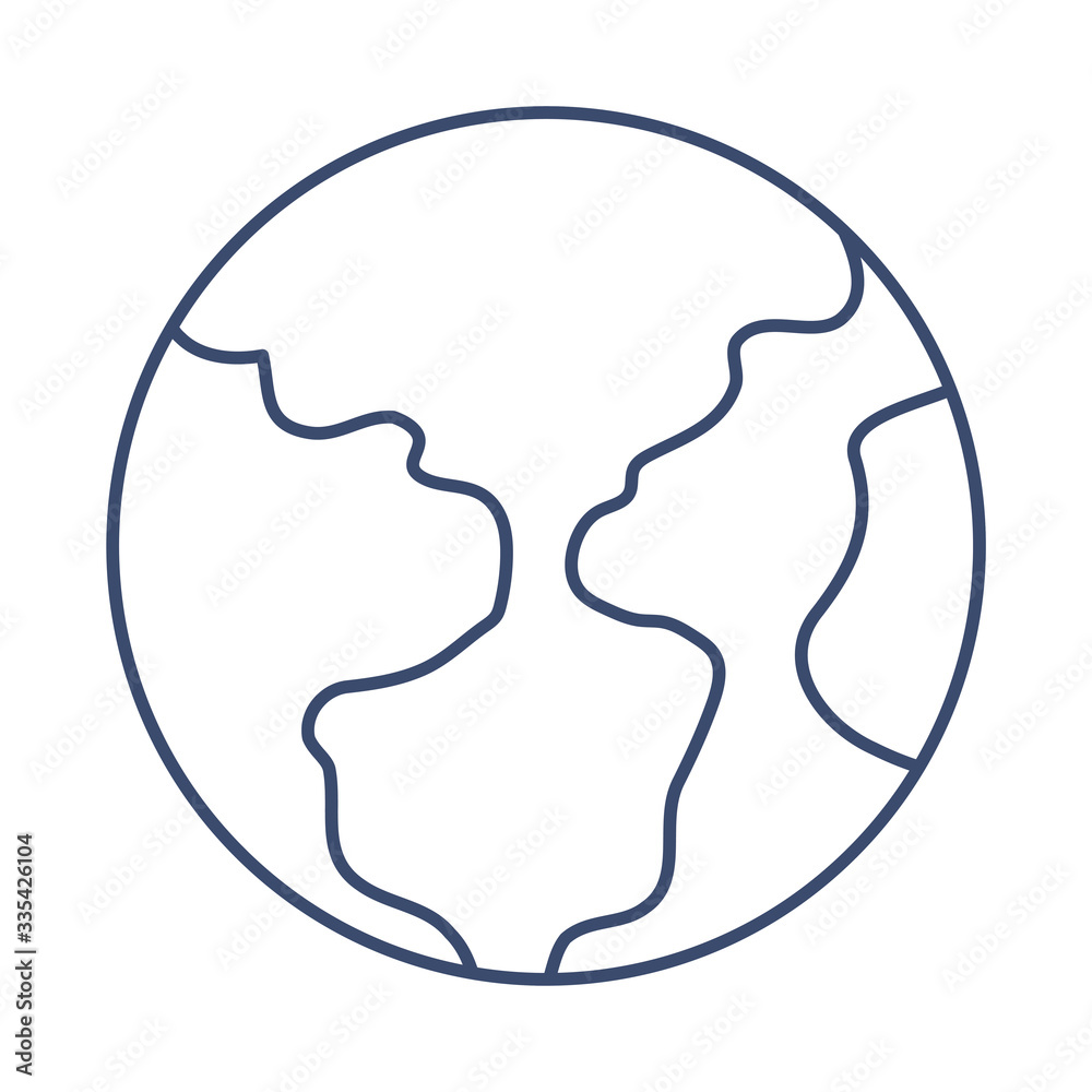 planet earth , line style icon planet earth , line style icon
