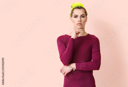 Portrait of young transgend...