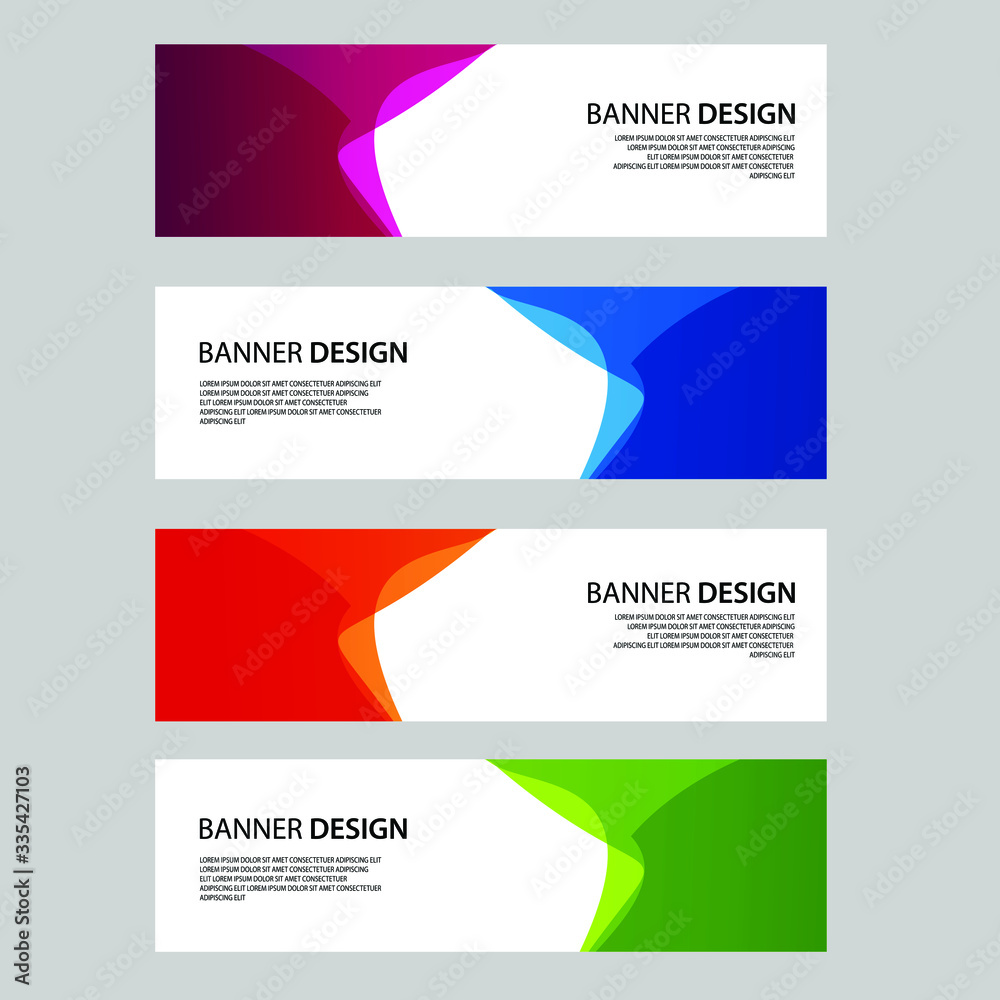 Naklejka premium Vector Abstract banner web template