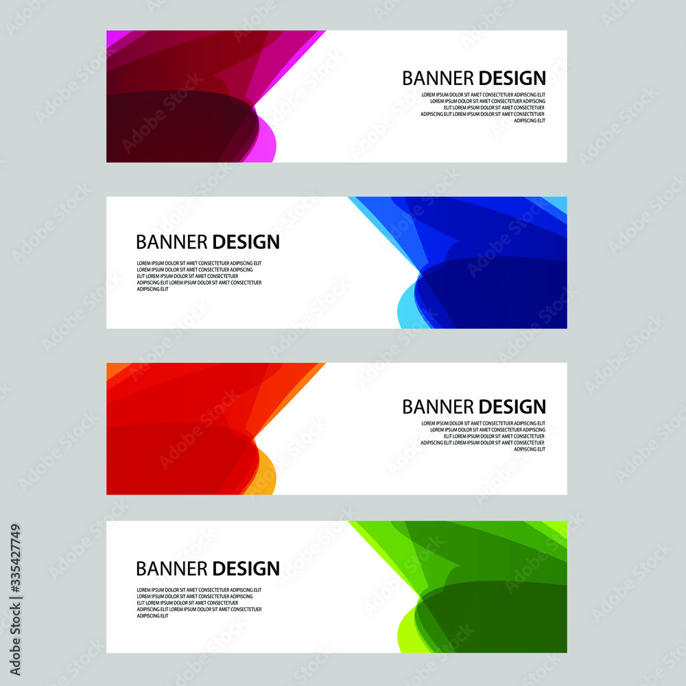 Naklejka premium Vector Abstract banner web template