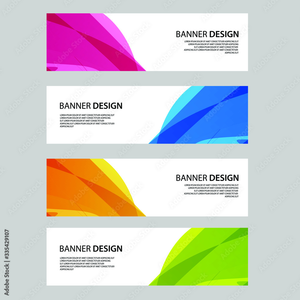 Naklejka premium Vector Abstract banner web template